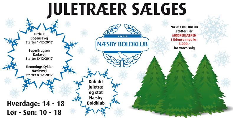 glas Ønske antydning Næsby Boldklub sælger juletræer